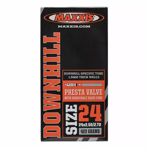 Chambre à Air MAXXIS DOWNHILL 24x2,50/2,70 Presta 34 Mm 1 Chambre à Air MAXXIS DOWNHILL 24x2,50/2,70 Presta 34 Mm