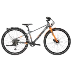 France Vélo Soldes 2023 24 Vélo De Ville S'COOL XXLITE EVO DISC Alu 9V 27,5" Gris/Orange 2022
