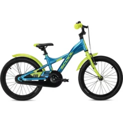 Vélo Enfant S'COOL XXLITE Alu 1V 18" Bleu/Vert 2022