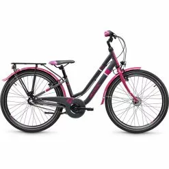 Vélo De Ville S'COOL CHIX Alu 3V 24" Gris/Rose 2022