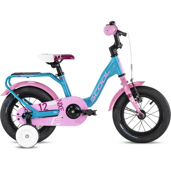 Vélo Enfant S'COOL NIXE Alu 1V 12" Turquoise/Rose 2022 2 Vélo Enfant S'COOL NIXE Alu 1V 12" Turquoise/Rose 2022 – Image 2